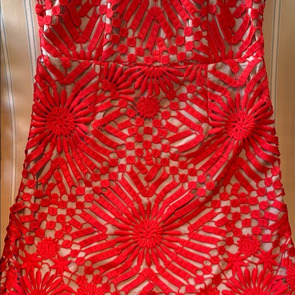 SAYLOR FOR FREE PEOPLE PRESLEY RED MINI DRESS - Picture 13 of 16